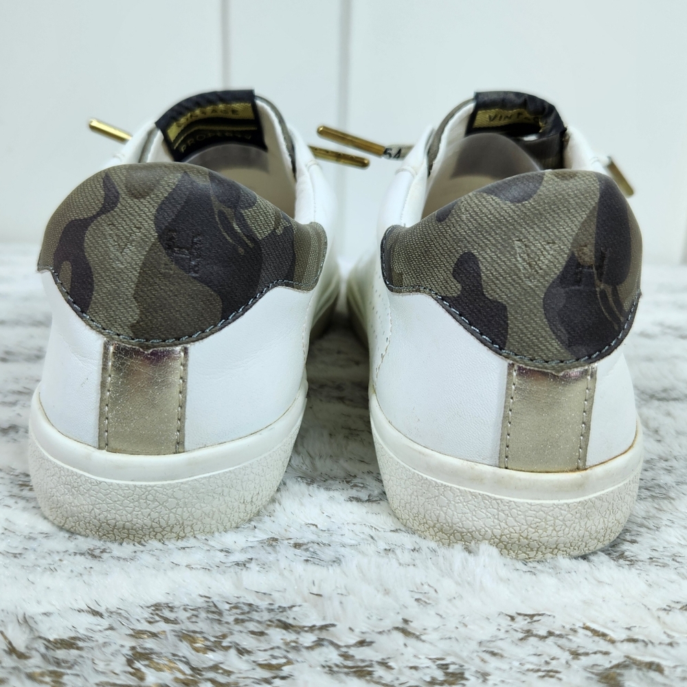 Vintage Havana "Kiki" White Camouflage Low Top Sneakers Shoes | Women's Size 7.5 - Picture 6 of 12